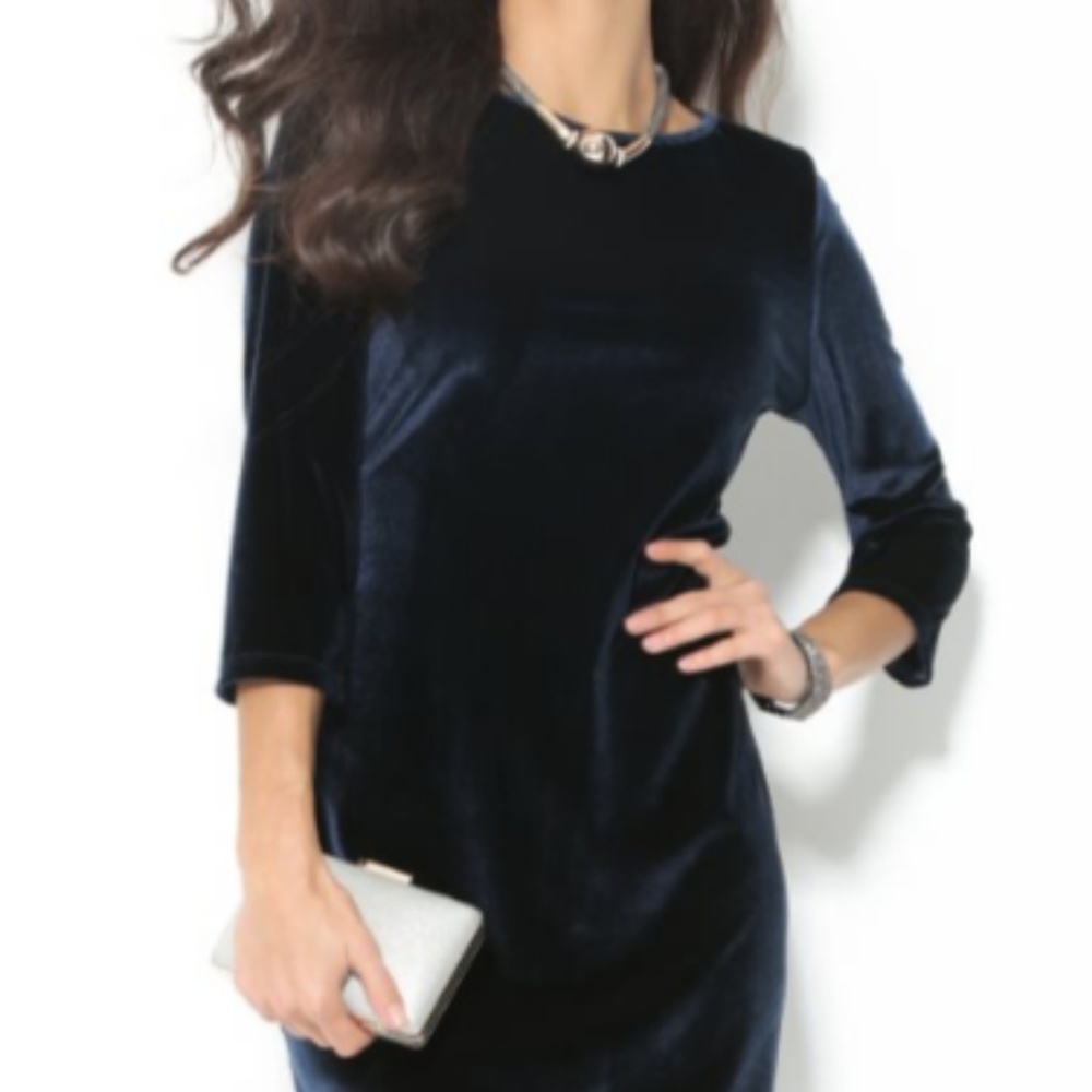 Never worn Blue velvet dress